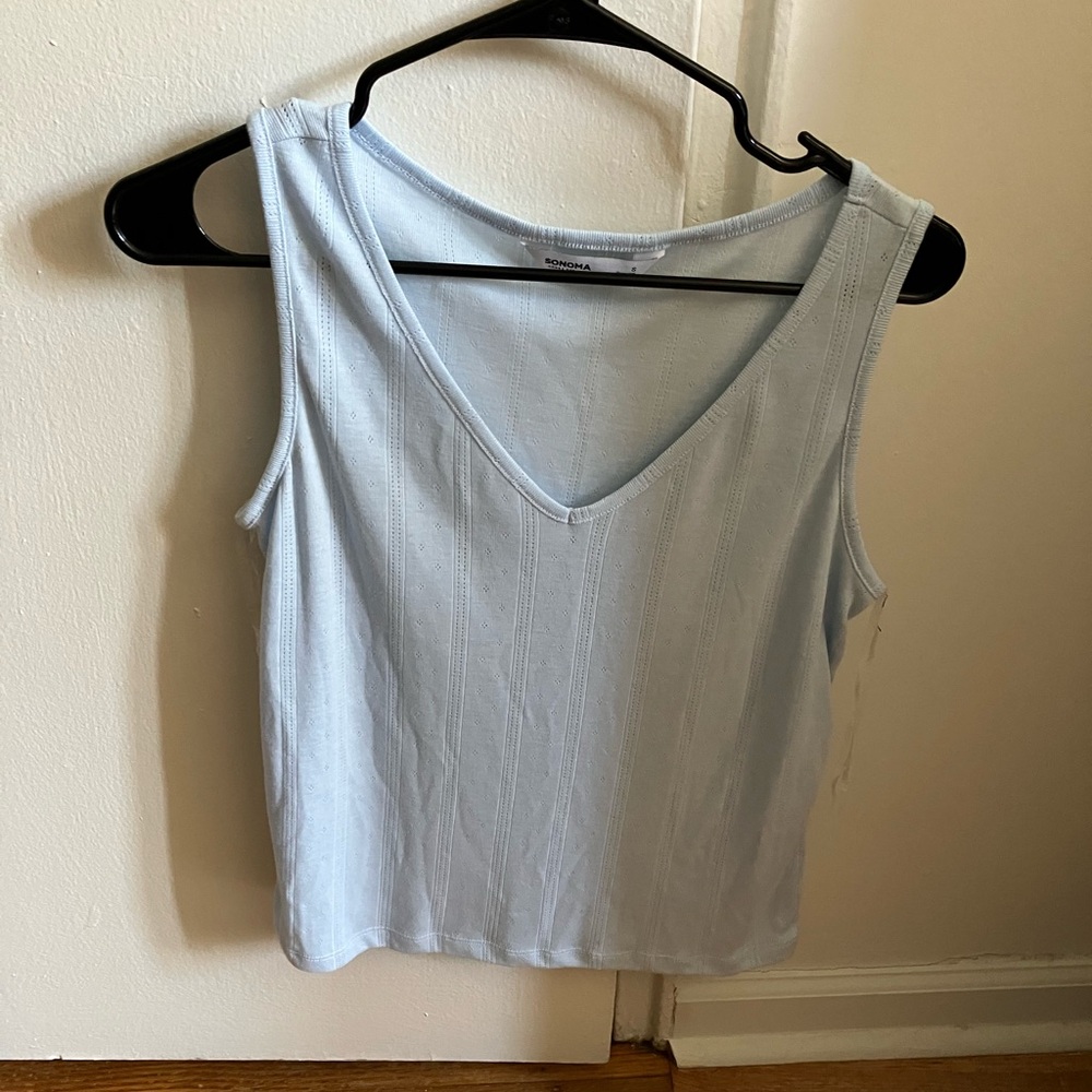 NWOT Light Blue Sleeveless Sleep Tank